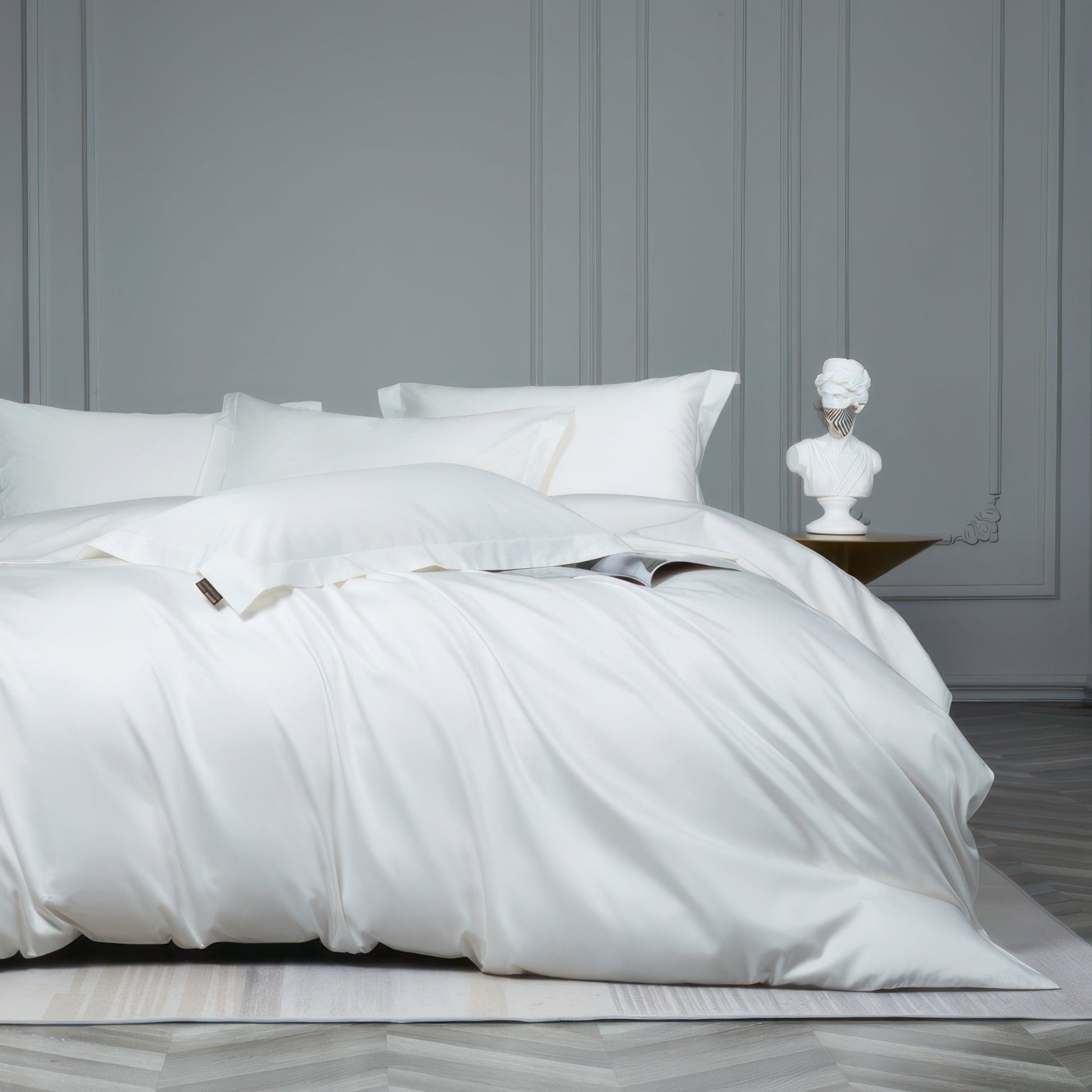 Luxe Minimalist Bedding Set - 100% Egyptian Cotton Duvet Covers, 1000 Thread Count-3
