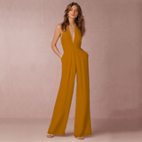 Luna – Chic Wide‑Leg Women's Jumpsuit