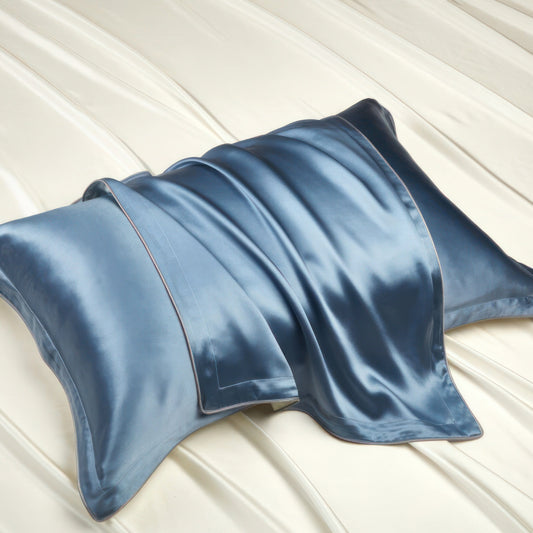 Belle Blue - Luxurious Silk Pillowcase for Hair & Skin Care, Hypoallergenic-2