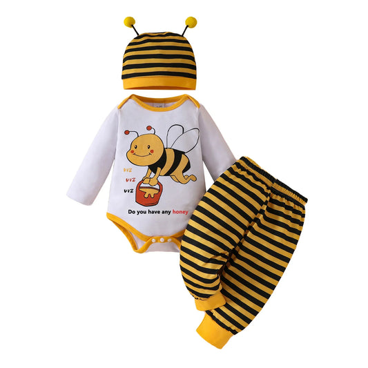 BuzzBaby - Adorable Bumble Bee Baby Bodysuit & Pants