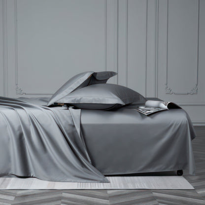 Luxe Grey Bedding Set - 100% Egyptian Cotton, 1000 Thread Count Duvet Covers-2