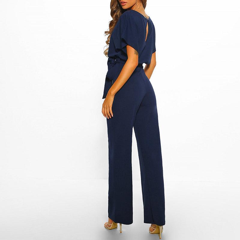 Mira – Chic Belted Women's Jumpsuit