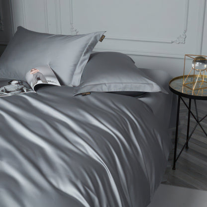 Luxe Grey Bedding Set - 100% Egyptian Cotton, 1000 Thread Count Duvet Covers-4