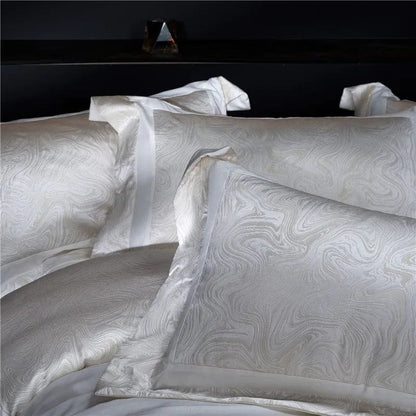 Pearl Jacquard Bedding Set - Luxurious 1000 Thread Count Duvet Covers & Sheet Set-5