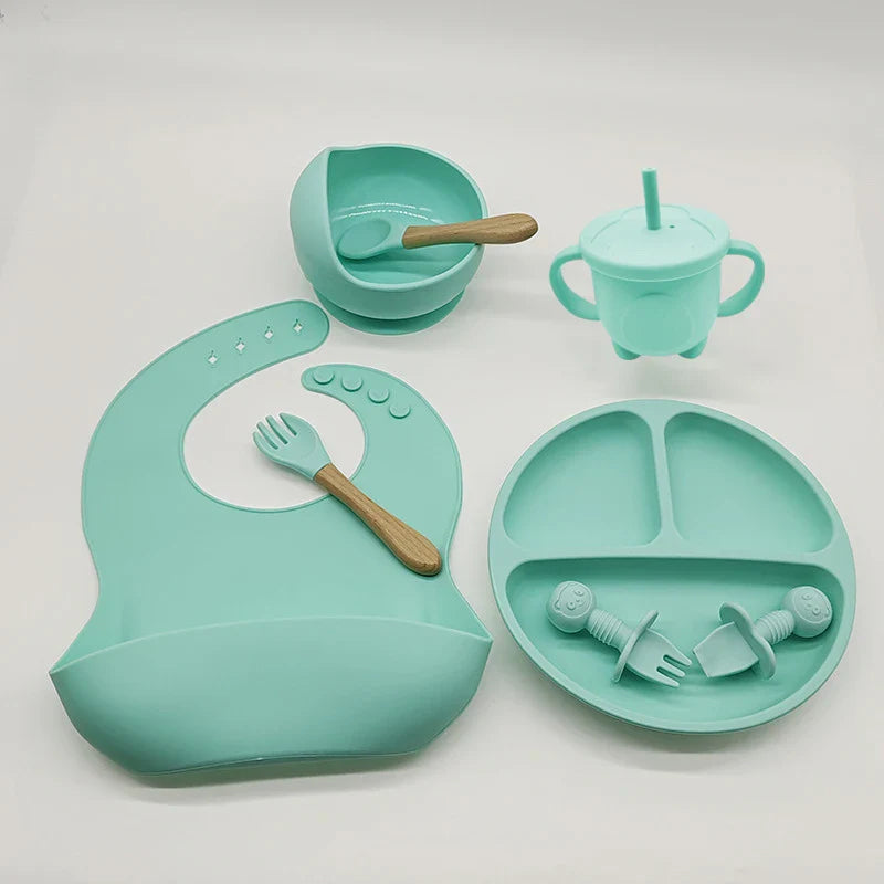 8 Piece Baby Silicone Feeding Set