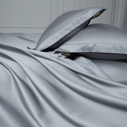 Luxe Grey Bedding Set - 100% Egyptian Cotton, 1000 Thread Count Duvet Covers-3
