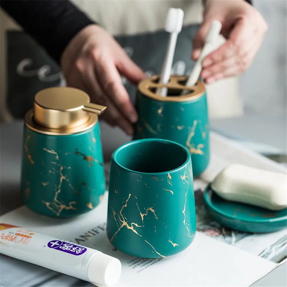 Nordica – Marble Bathroom Accessory Set with Minimalist Design