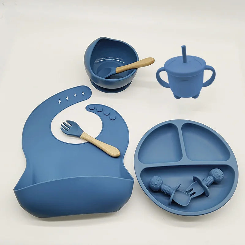 8 Piece Baby Silicone Feeding Set