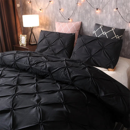 LuxeDream - Stylish Pintuck Duvet Cover Set