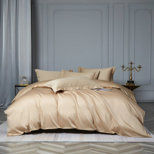 Luxe Minimalist Cream Bedding Set - 1000 Thread Count Egyptian Cotton Duvet Covers-1