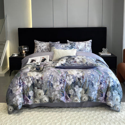 Variant image for Elegant Floral Duvet Cover Set - Luxurious Egyptian Cotton, King Size-1
