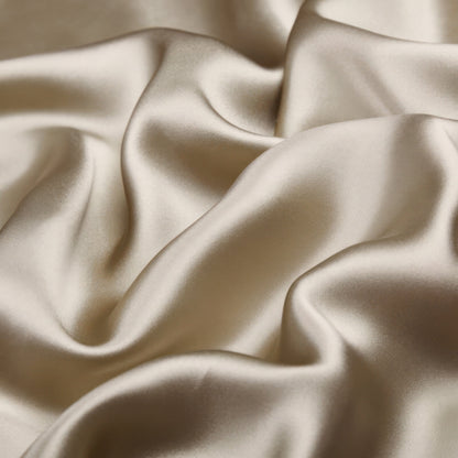 Luxurious Silk Pillowcase for Hair and Skin Care - Best Silk Pillow Case, Smooth Tencel Underside, Elegant Beige-5