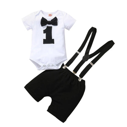 TINY HERO - 1st Birthday Baby Bodysuit & Shorts