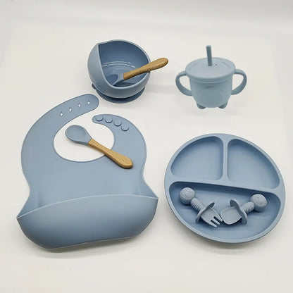 8 Piece Baby Silicone Feeding Set