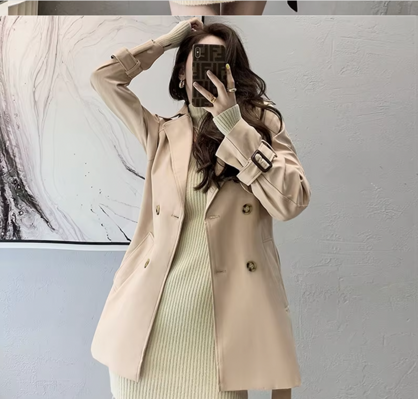 Rosella - Stylish Mid-Length Trench Coat for Women