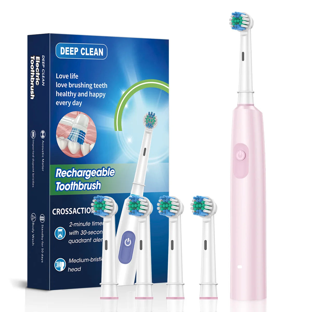 Variant image for Rechargeable Electric Toothbrush - 5 Modes, Smart Timer & 8 Brush Heads-4