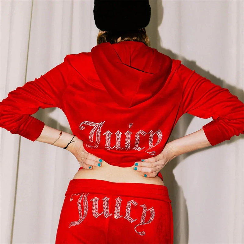 Luna – Women’s Velour Tracksuit | Two-Piece Hoodie & Pants Set