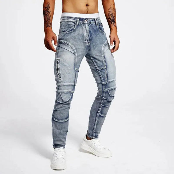 Rocco - Men's Slim Fit Moto Jeans