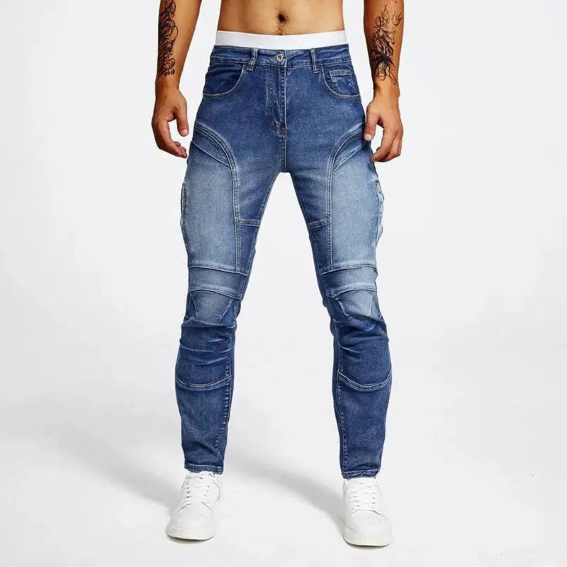 Rocco - Men's Slim Fit Moto Jeans