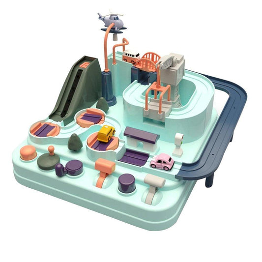 Variant image for Interactive Car Race Track Toy Set with Mini Cars, 8 Scenarios, Educational-1
