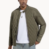Dario – Men’s Quilted Jacket with Diamond Stitch Design