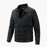 Dario – Men’s Quilted Jacket with Diamond Stitch Design