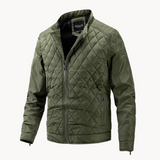 Dario – Men’s Quilted Jacket with Diamond Stitch Design