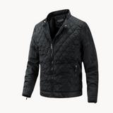 Dario – Men’s Quilted Jacket with Diamond Stitch Design