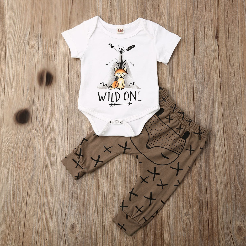 CuddleCare - Wild One Baby Bodysuit & Trousers