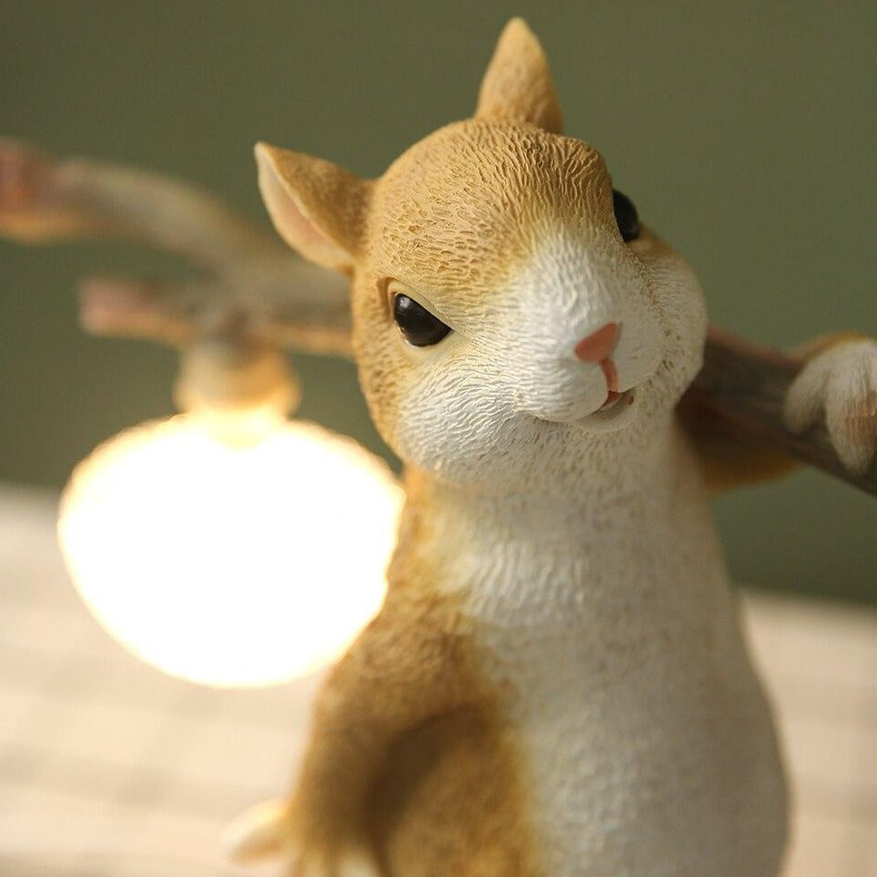 Charming Squirrel Table Lamp - Whimsical Design for Bedroom & Living Room-6