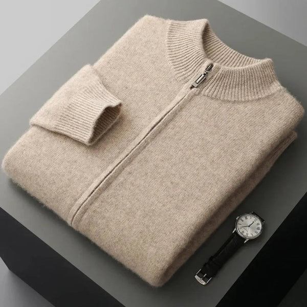 Elvero – Wool Blend Men's Zipped Cardigan