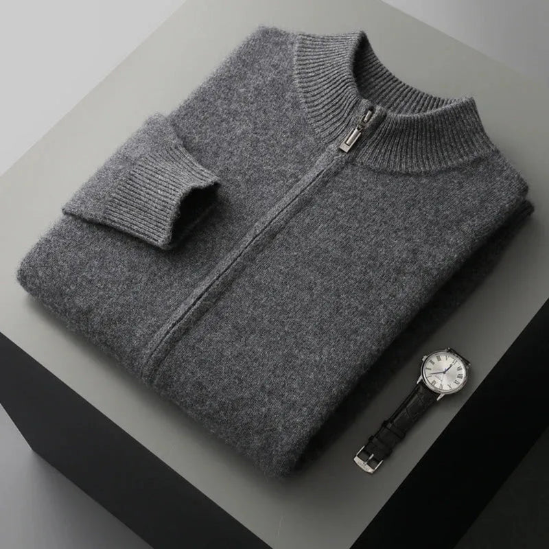 Elvero – Wool Blend Men's Zipped Cardigan