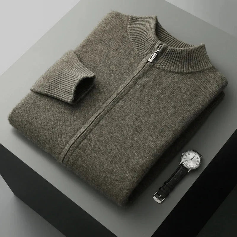 Elvero – Wool Blend Men's Zipped Cardigan