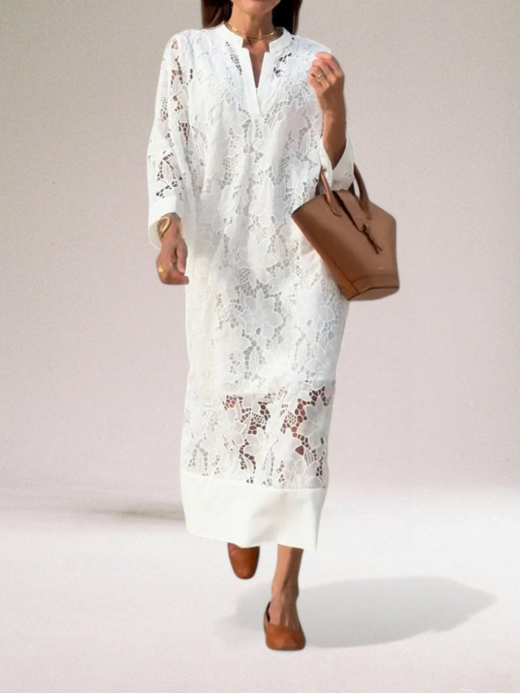 Susanne | Luxurious long lace dress 0