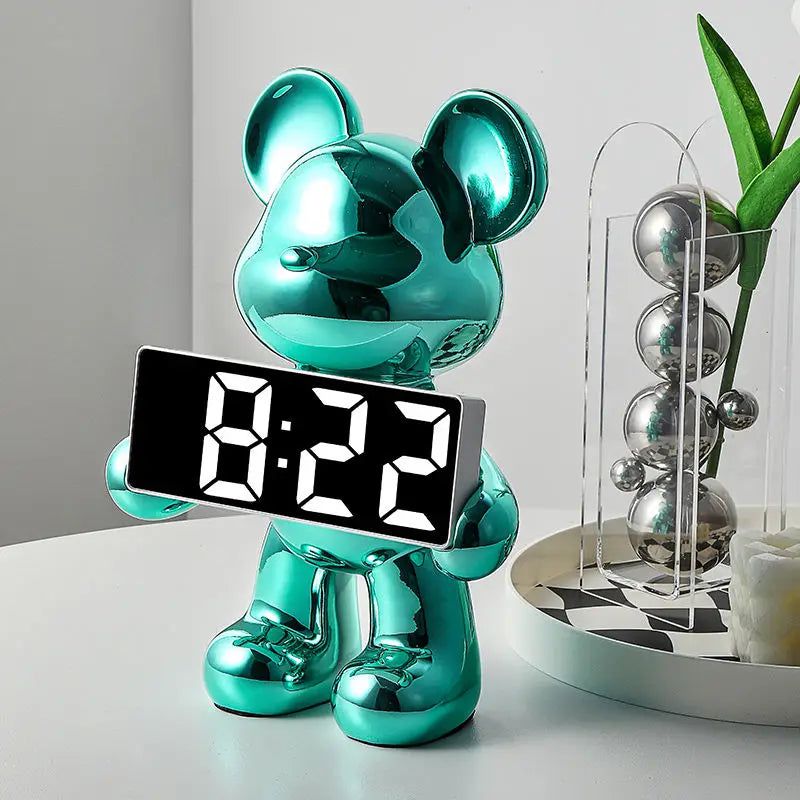 Urbanglow - Digital Alarm Clock with Unique Teddy Bear Design & Clear Display-3