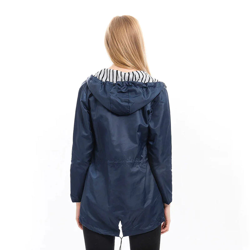 Women's Waterproof Trench Coat with Hood