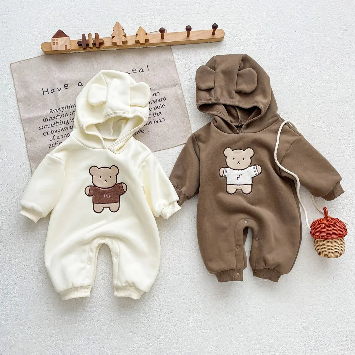 CUDDLES - Warm Baby Bear Winter Overall