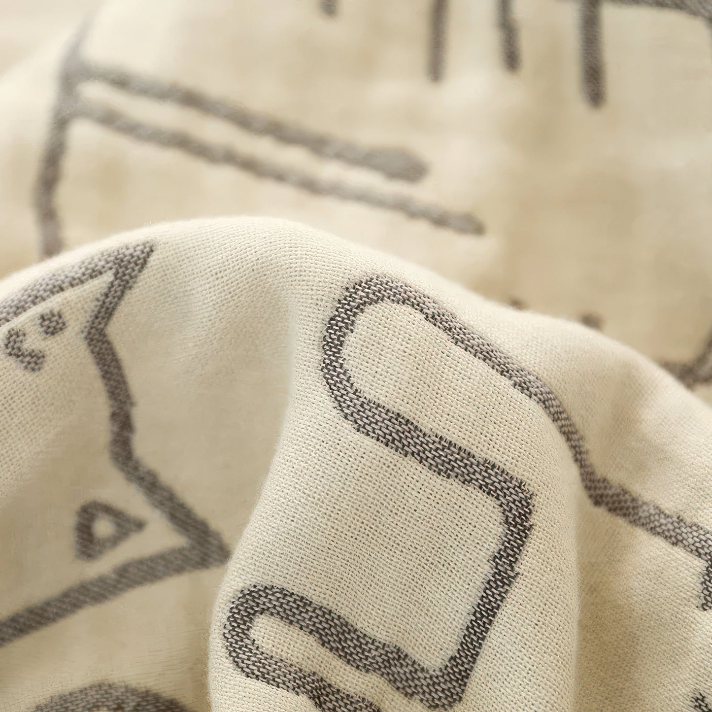 Cozy Cat Blanket - Reversible 100% Cotton Throw with Adorable Cat Patterns