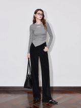 Mila – Wide Pleated Women's Corduroy Pants