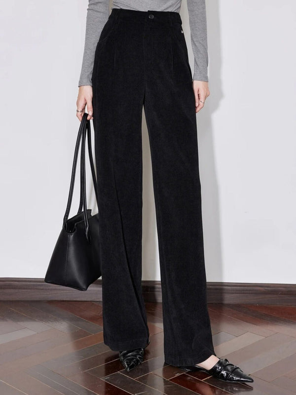 Mila – Wide Pleated Women's Corduroy Pants