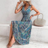 Women's Summer A-Line Midi Dress – Flowy V-Neck Sleeveless Cotton Blend for Casual Daytime Events 1