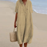 Women's Summer Dress, Lightweight Casual Loose Fit in Vibrant Colors 12