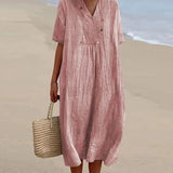 Women's Summer Dress, Lightweight Casual Loose Fit in Vibrant Colors 9