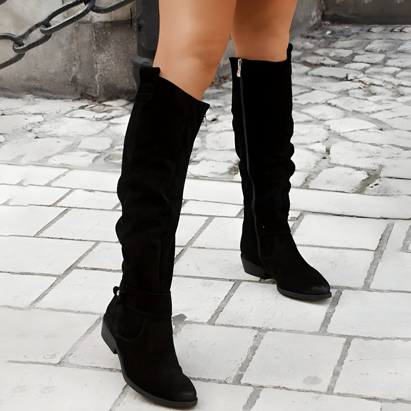 Classic Women's Knee-High Leather Boots