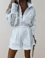 Women's Top & Skirt Two-Piece Set