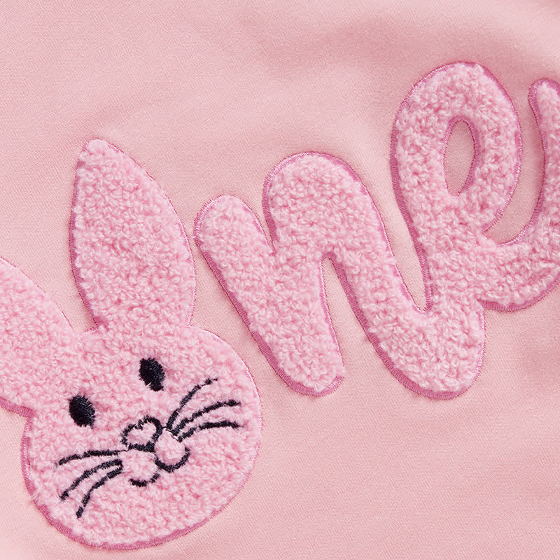 BunnyBloom - Adorable Pink Rabbit Baby Bodysuit