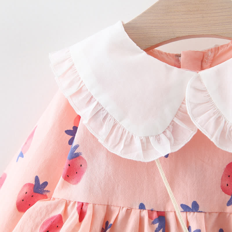 StrawBerryBliss - Pink Strawberry Baby Girls Dress