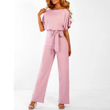 Mira – Chic Belted Women's Jumpsuit
