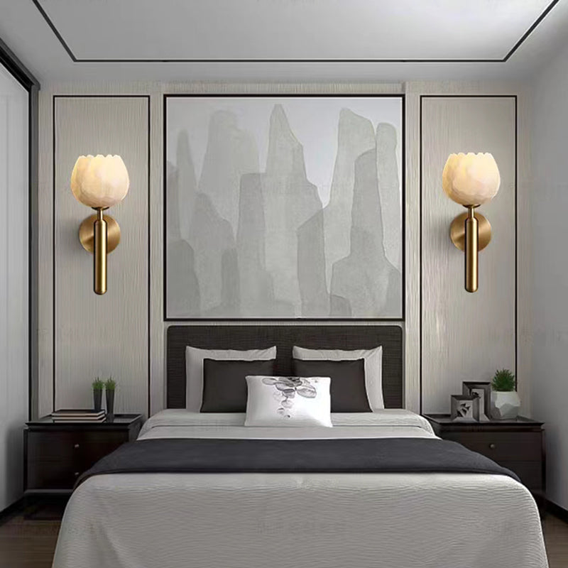 Marbella - Elegant Marble Rose Wall Lamp