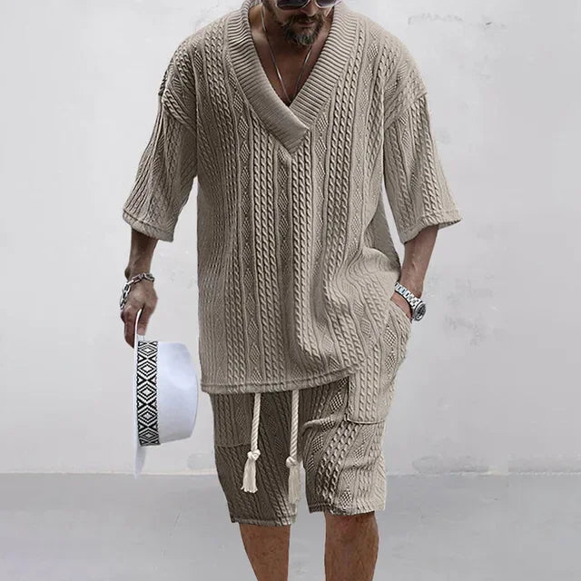 2 Set for men with shorts and short -sleeved shirt 4